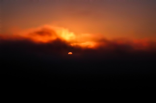 Sun's eye peeks out... Big Sur, California