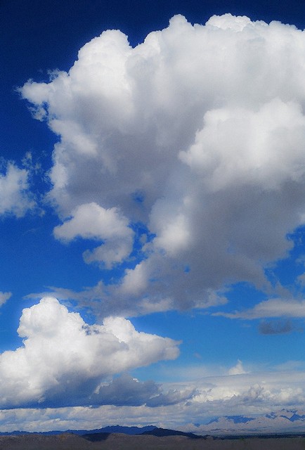 Cumulus clouds over Chuckwalla Valley (#2, vertical), California