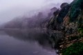 Primeval scene #2 -- Gualala River in fog, Mendocino County, California