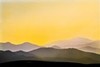 Twilight begins, Sierra De Salinas range (#1), Salinas Valley, California