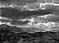 Weather over hills (#3, black and white)... Solano County, California