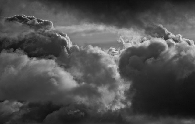 Dark clouds collide, Big Sur, California