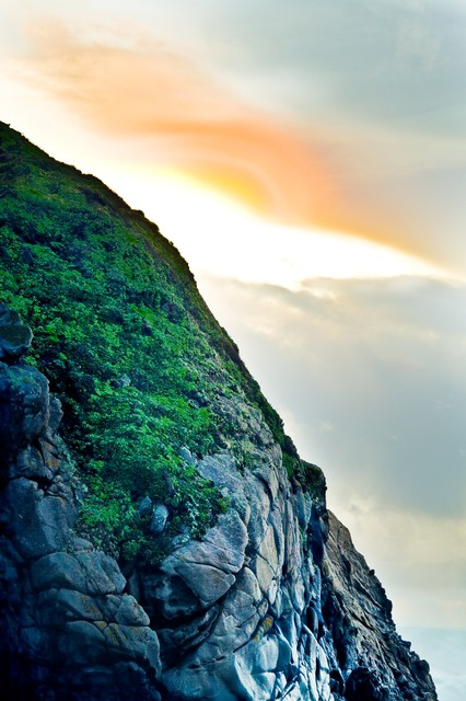 Sun-glow on clouds... Pfeiffer Beach, Big Sur, California