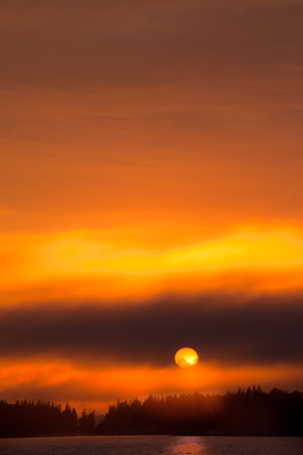 Sunrise from an island (#2), Maine Coast