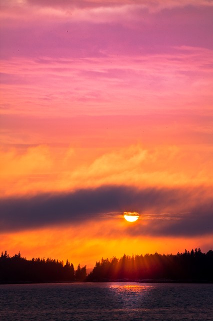 Sunrise and god's rays (#4), from an island off the Maine Coast
