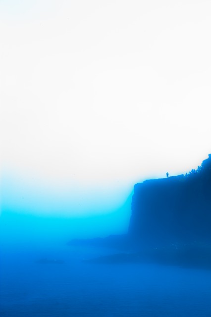 Lone figure above the Atlantic, Otter Cliffs, Acadia National Park, Maine