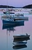 Boats in harbor at dusk (#1, vertical), Stonington, Maine Coast