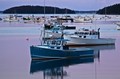 Boats in harbor at dusk (#2, horizontal), Stonington, Maine Coast