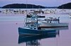 Boats in harbor at dusk (#2, horizontal), Stonington, Maine Coast