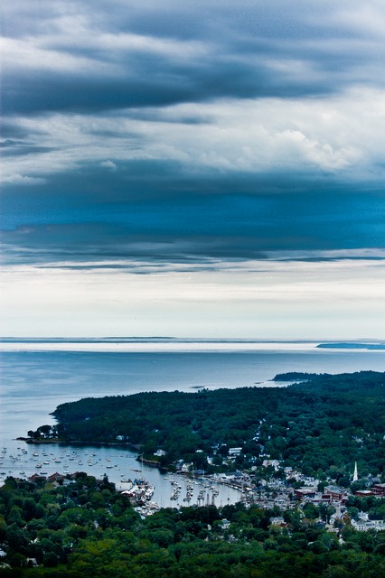 Camden Harbor from Mt. Battie, Maine Coast
