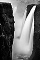 Victoria Falls on the Zambesi River (#1, black and white)... Victoria Falls National Park, Zimbabwe