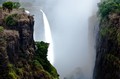 The gorge where Zambia and Zimbabwe meet (#1, color, horizontal)... Victoria Falls National Park, Zimbabwe