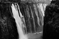 The gorge where Zambia and Zimbabwe meet (#6, black and white, horizontal)... Victoria Falls National Park, Zimbabwe