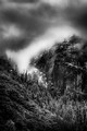 Clouds creep down a canyon, Yosemite National Park, California