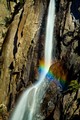 Rainbow at Lower Yosemite Falls (#1, color), Yosemite National Park, California