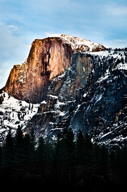 Half Dome in winter, Yosemite National Park, California