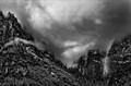 Clouds creep down a canyon, Yosemite National Park, California