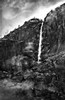 Yosemite Falls in winter fog, Yosemite National Park, California
