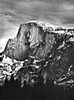 Half Dome, trees and clouds (#4, black and white, vertical), Yosemite National Park, California