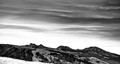Clouds at twilight, (black and white, #1), Lamar Valley, Yellowstone National Park, Wyoming