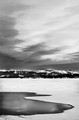 Clouds reflected in lake (#1, black and white), Yellowstone National Park, Wyoming