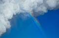 Castle Geyser and rainbow (color, #2), Yellowstone National Park, Wyoming