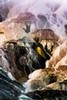 Mammoth Hot Springs in mist (#1), Yellowstone National Park, Wyoming