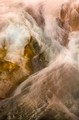 Mammoth Hot Springs in mist (#2), Yellowstone National Park, Wyoming