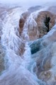 Mammoth Hot Springs in mist (#6), Yellowstone National Park, Wyoming