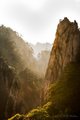 Fog and Rain in Huangshan Mountains, China (#1, color, vertical)