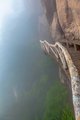 Creaky Cliff Walkway, Huangshan Mountains, China (#1, color)