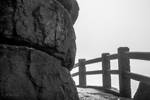 Granite, Path and Railing, Huangshan Mountains, China, (#1, horizontal)