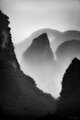 Karst Landforms on Yulong River (#2, black and white, vertical)