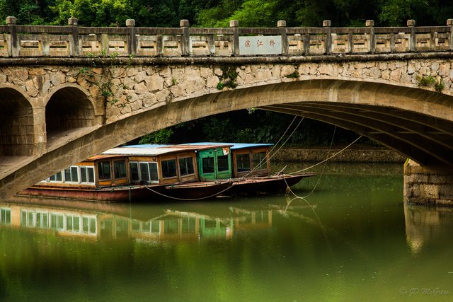 Bridge Over Li River in Town of Xingping