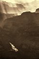God's Rays at Lipan Point (#1, sepia, vertical)