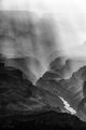 God's Rays at Lipan Point (#9, black and white, vertical)