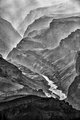 God's Rays at Lipan Point (#10, black and white, vertical)