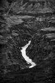 Day's End at Grand Canyon's Hopi Point (#1, black and white, vertical)