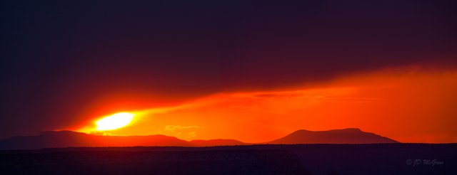 Panoramic twilight at Grand Canyon's Hopi Point (panorama #2)