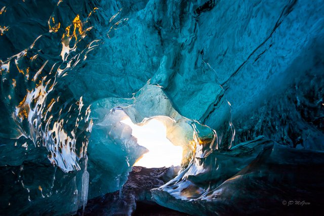 Ice Cave Entrance at Vatnajokull Glacier, Iceland