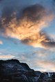 Clouds over Fitz Roy massiff from Rio de Las Vueltas, Parque National Los Glaciares, Patagonia, Argentina