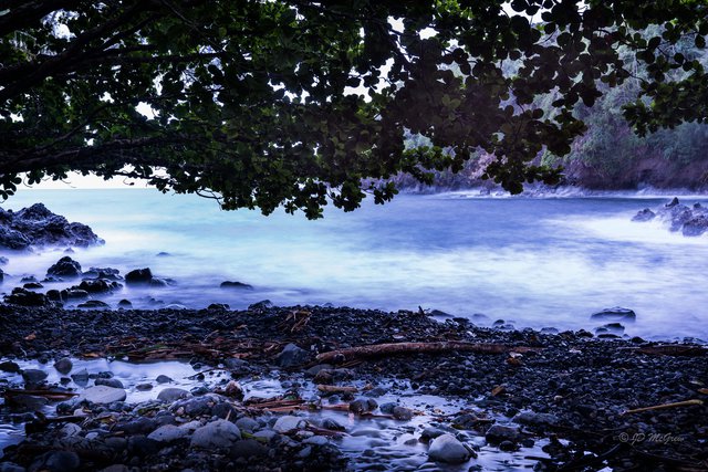 A Cove on Onomea Bay at Twilight