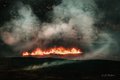 Steam Vents at Kilauea Caldera Flare Up