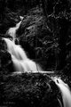 Waterfalls at Hawaii Tropical Botanical Garden #2, black and white