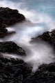 Surf Flows Over a Rocky Shore