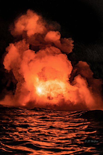 Lava Flows into Sea in the Kalapani Volcanic Area #1