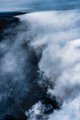 Clouds of Smoke Rise from Lava Flowing into the Sea, from Helicopter, #3
