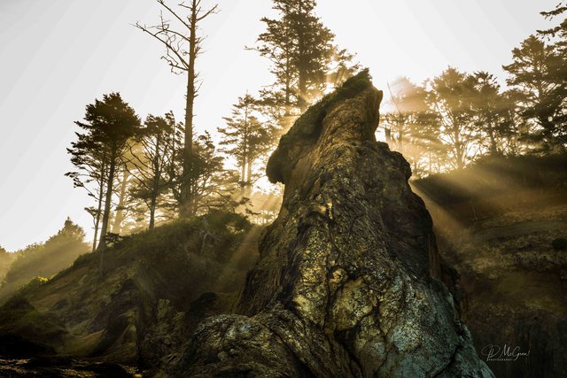God's Rays Breaking Over Granite Monster