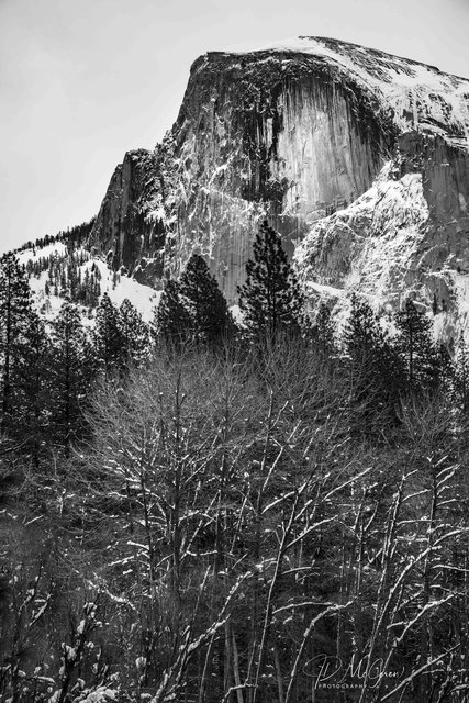 Half Dome Graced by Yosemite Snow