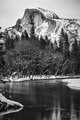 The Merced River and Half Dome Graced by Yosemite Snow